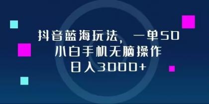 抖音蓝海玩法，一单50，小白手机无脑操作，日入3000+-颜夕资源网-第16张图片