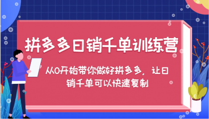 拼多多日销千单训练营，从0开始带你做好拼多多，让日销千单可以快速复制（更新）-颜夕资源网-第16张图片