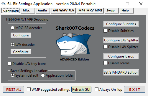 Shark007 Codecs 多媒体编解码器套件 v20.0.5 绿色版-颜夕资源网-第16张图片 Shark007 Codecs 多媒体编解码器套件 v20.0.5 绿色版-颜夕资源网-第16张图片