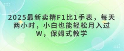 2025最新卖精F1比1手表,每天两小时,小白也能轻松月入过W,保姆式教学-颜夕资源网-第16张图片 2025最新卖精F1比1手表,每天两小时,小白也能轻松月入过W,保姆式教学-颜夕资源网-第16张图片
