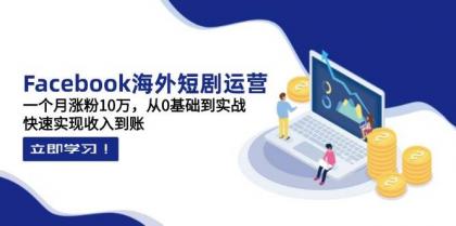 Facebook海外短剧运营：一个月涨粉10万，从0基础到实战，快速实现收入到账-颜夕资源网-第16张图片