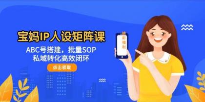 宝妈IP人设矩阵课:ABC号搭建,批量SOP,私域转化高效闭环-颜夕资源网-第16张图片 宝妈IP人设矩阵课:ABC号搭建,批量SOP,私域转化高效闭环-颜夕资源网-第16张图片