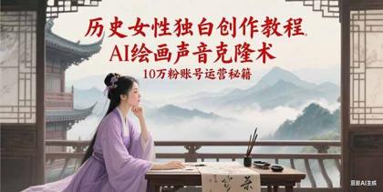 历史女性独白创作教程,AI绘画声音克隆术,10万粉账号运营秘籍-颜夕资源网-第16张图片 历史女性独白创作教程,AI绘画声音克隆术,10万粉账号运营秘籍-颜夕资源网-第16张图片