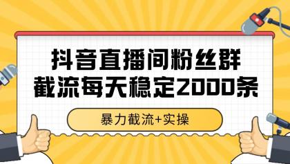 抖音直播间粉丝群截流，稳定采集数据全行业通用 2000+数据一天-颜夕资源网-第16张图片