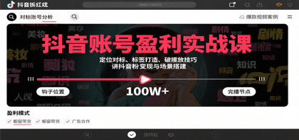 抖音账号盈利实战课,定位对标、标签打造、破播放技巧,讲涨粉变现与场景搭建-颜夕资源网-第16张图片 抖音账号盈利实战课,定位对标、标签打造、破播放技巧,讲涨粉变现与场景搭建-颜夕资源网-第16张图片