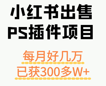 小红书出售PS插件项目,每月都收入好几万,长期操作已获利300多W+-颜夕资源网-第16张图片 小红书出售PS插件项目,每月都收入好几万,长期操作已获利300多W+-颜夕资源网-第16张图片