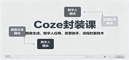 Coze封装课，图像生成、数字人应用、发票助手，流程封装技术-颜夕资源网-第16张图片