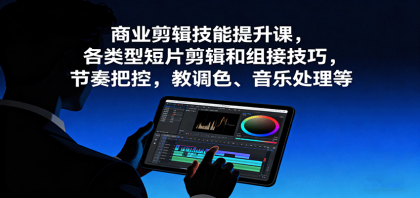 商业剪辑技能提升课，各类型短片剪辑和组接技巧，节奏把控，教调色、音乐处理等-颜夕资源网-第16张图片