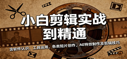 小白剪辑实战到精通，含软件认识、工具运用，各类短片创作，AE特效制作及剪辑技巧-颜夕资源网-第16张图片