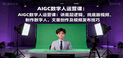 AIGC数字人运营课：讲底层逻辑，找底版视频、制作数字人，文案创作及视频发布技巧-颜夕资源网-第16张图片