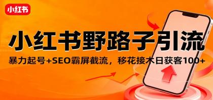 小红书野路子引流,暴力起号+SEO霸屏截流,移花接木日获客100+-颜夕资源网-第16张图片 小红书野路子引流,暴力起号+SEO霸屏截流,移花接木日获客100+-颜夕资源网-第16张图片