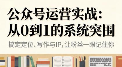 公众号运营实战：从0到1的系统突围-颜夕资源网-第16张图片