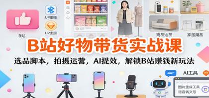B站好物带货实战课：选品脚本，拍摄运营，AI提效，解锁B站赚钱新玩法-颜夕资源网-第15张图片