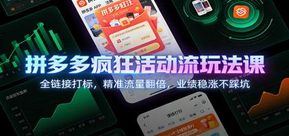 拼多多疯狂活动流玩法课：全链接打标，精准流量翻倍，业绩稳涨不踩坑-颜夕资源网-第16张图片