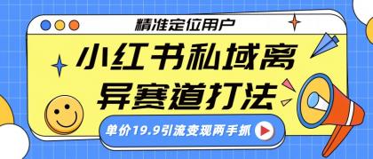 小红书私域离异赛道打法，精准定位，单价19.9引流变现两手抓-颜夕资源网-第16张图片