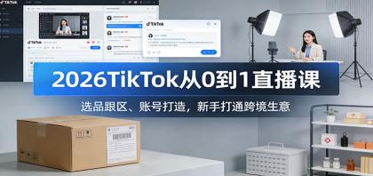 2026TikTok从0到1直播课：选品跟区、账号打造，新手打通跨境生意-颜夕资源网-第16张图片