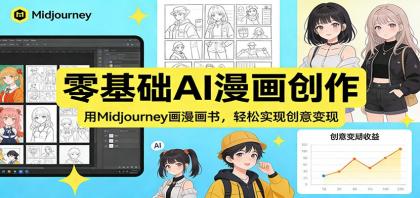 零基础AI漫画创作：用Midjourney画漫画书，轻松实现创意变现-颜夕资源网-第16张图片