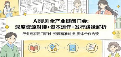 AI漫剧全产业链闭门会：深度资源对接+资本运作+发行路径解析